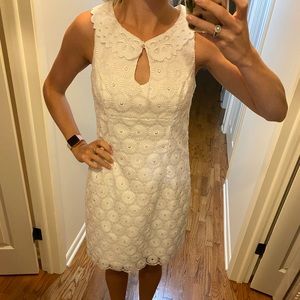 Lilly Pulitzer White Keyhole Scallop Dress